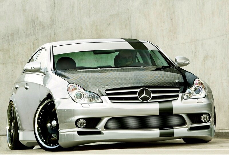 silver mercedes-benz with carbon fiber
