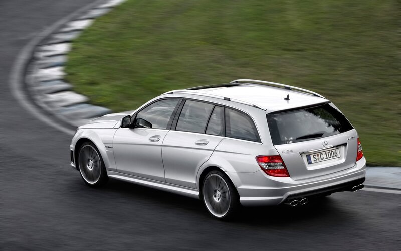 silver mercedes c63 amg station wagon