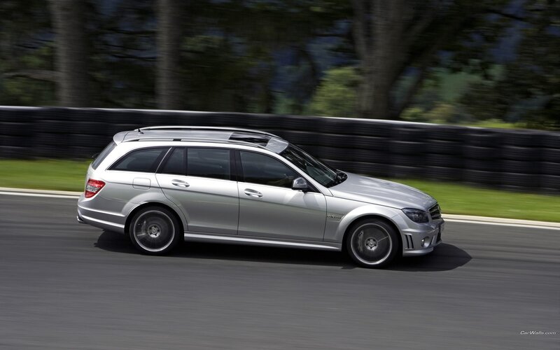 silver mercedes c63 amg station wagon