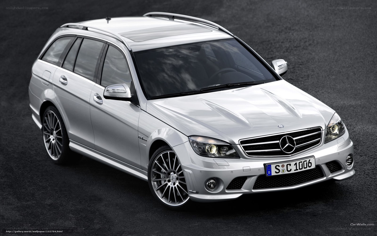 silver mercedes c63 amg station wagon