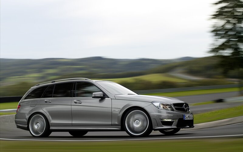 silver mercedes c63 amg wagon