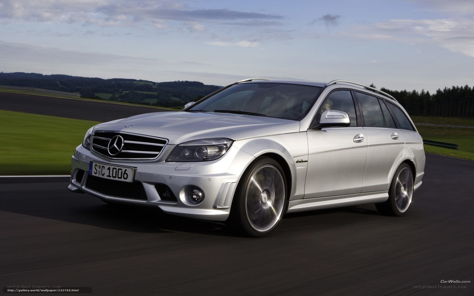 silver mercedes c63 amg wagon
