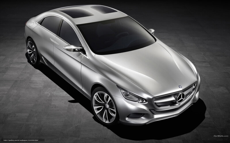 Silver Mercedes Concept Car — Dramatic, 3d Render