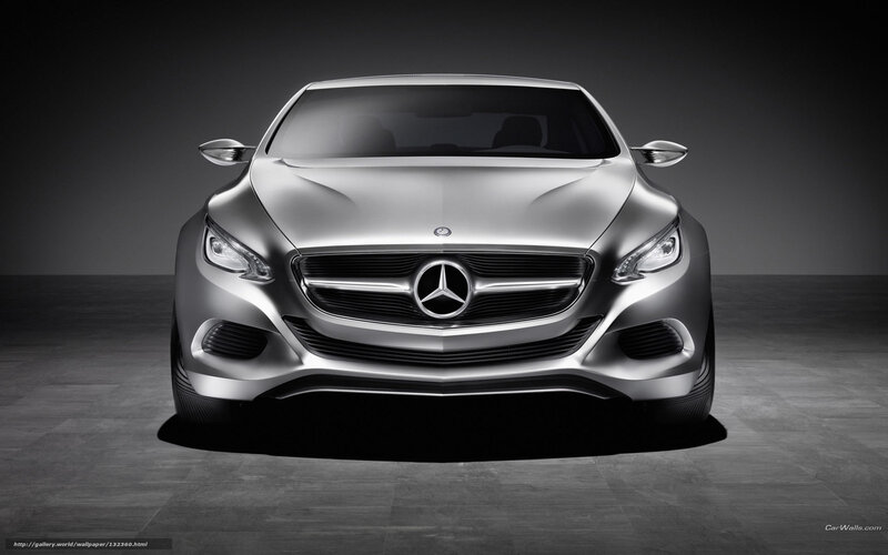 Silver Mercedes Concept Car — Dramatic, Photograph