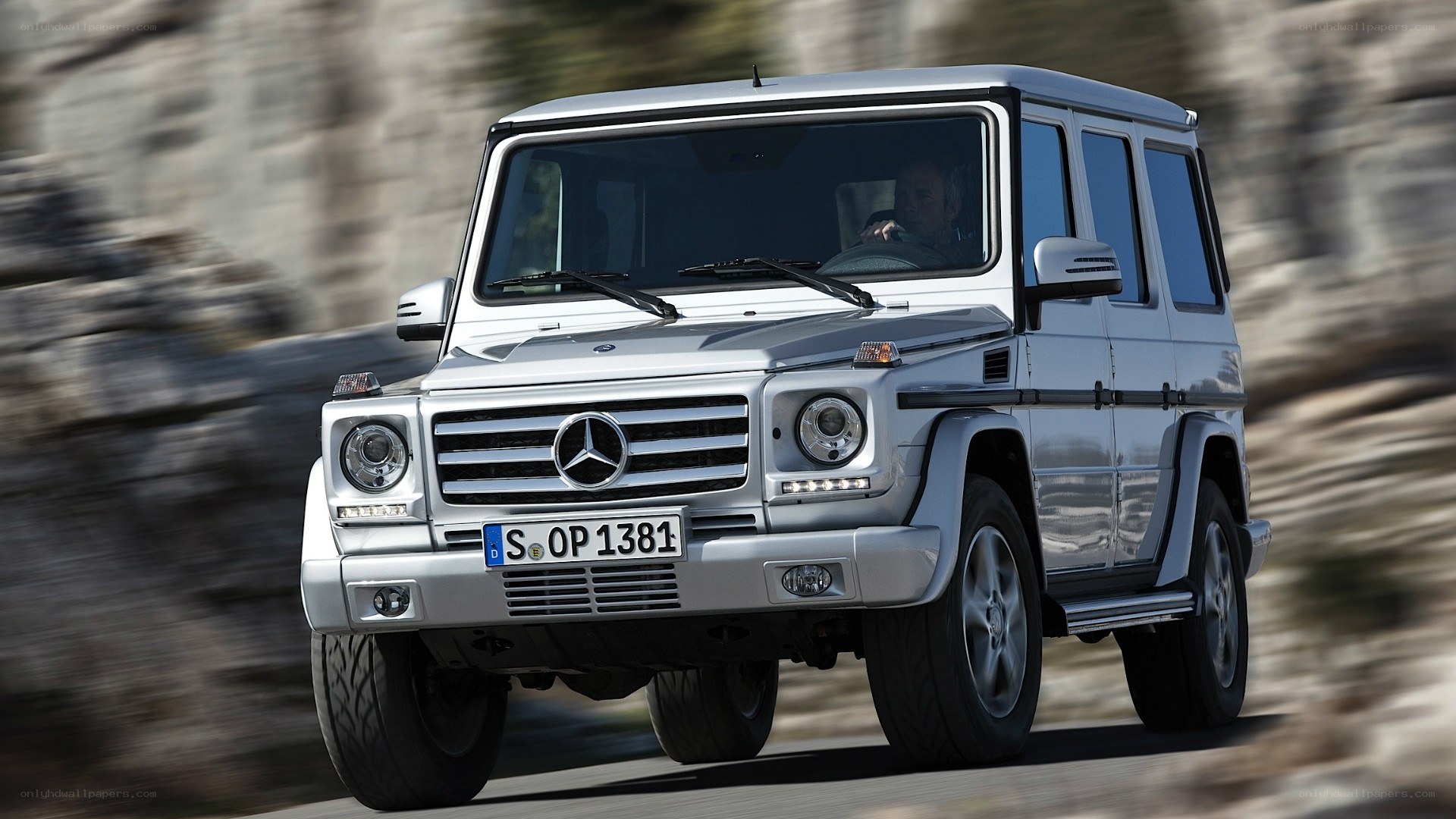 silver mercedes g-class suv