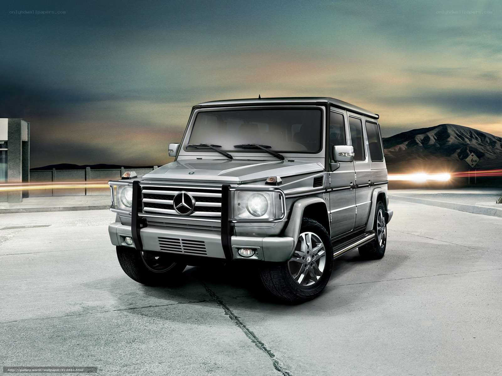 Silver Mercedes G-Wagon on road