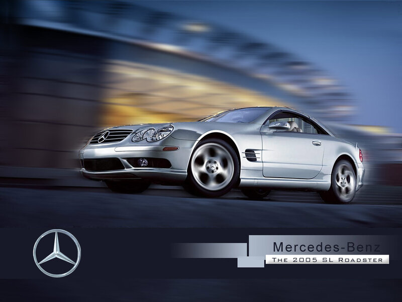 Silver Mercedes Sl Roadster — Dynamic