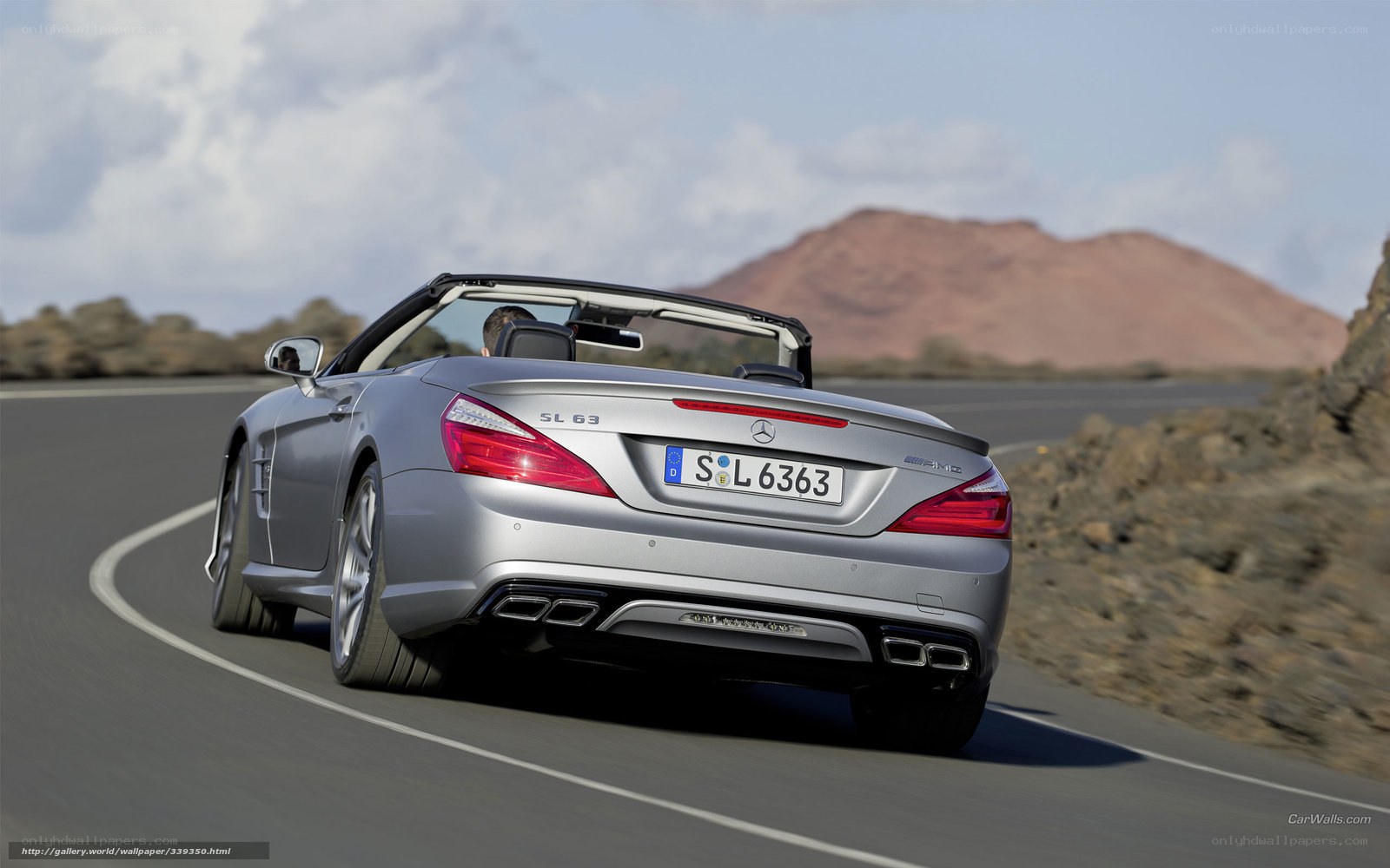 silver mercedes sl63 convertible