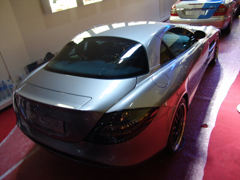 Silver Mercedes SLR McLaren