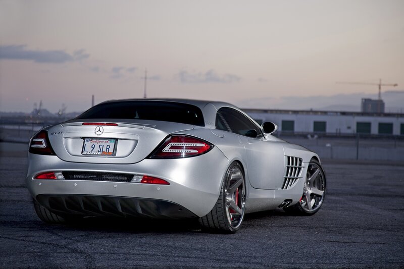 Silver Mercedes SLR McLaren