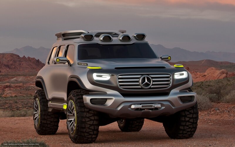 Silver Mercedes Suv — Gray