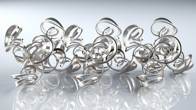 Silver Metal Spirals