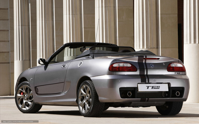 Silver MG TF85 Convertible — Dramatic