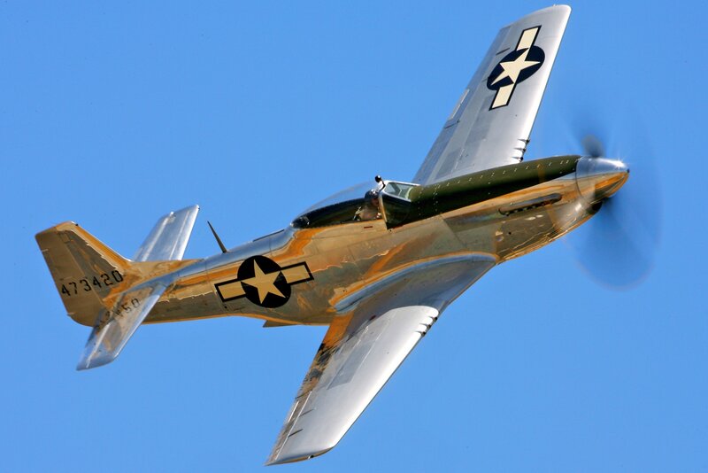 Silver Military Airplane — Blue