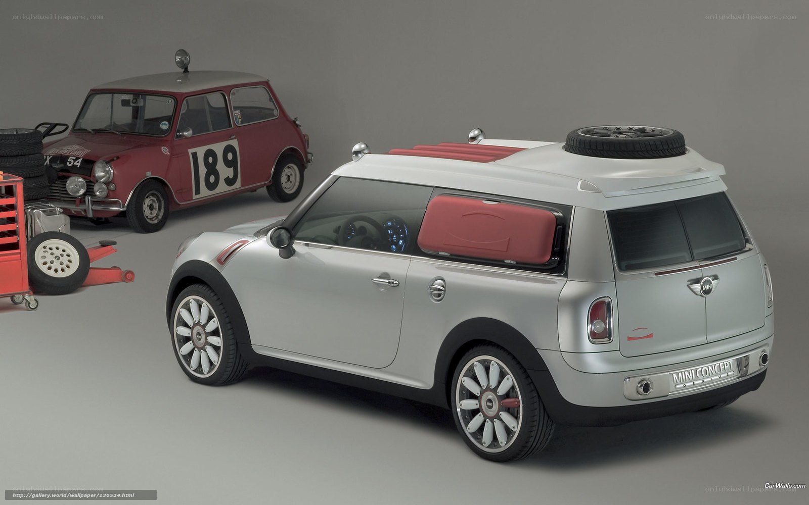 Silver Mini Concept Car