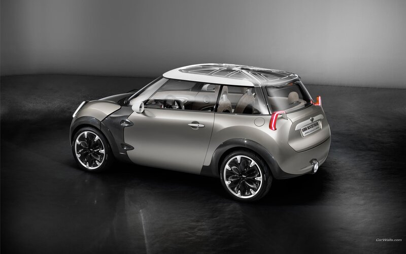 silver mini concept car