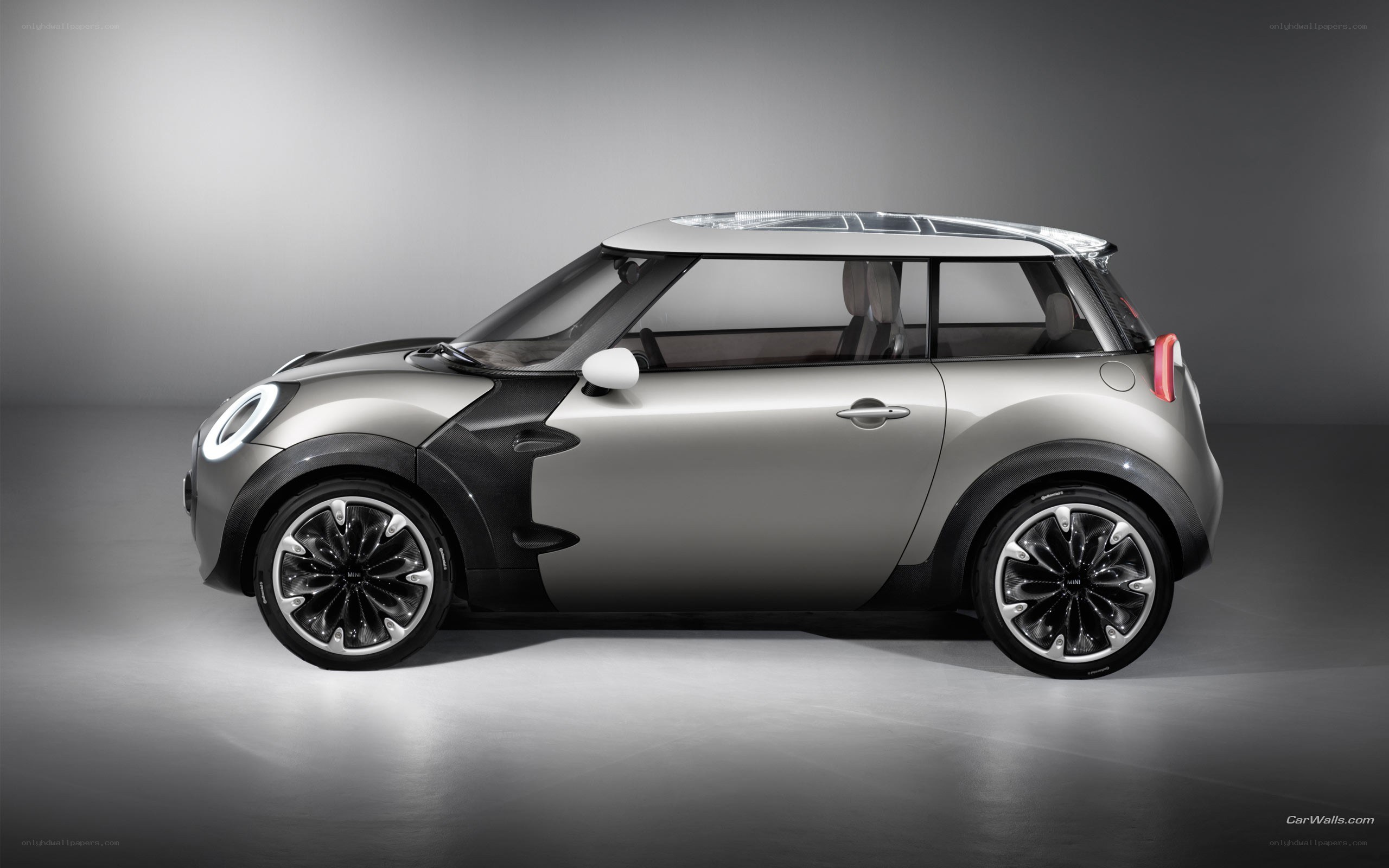 silver mini concept car