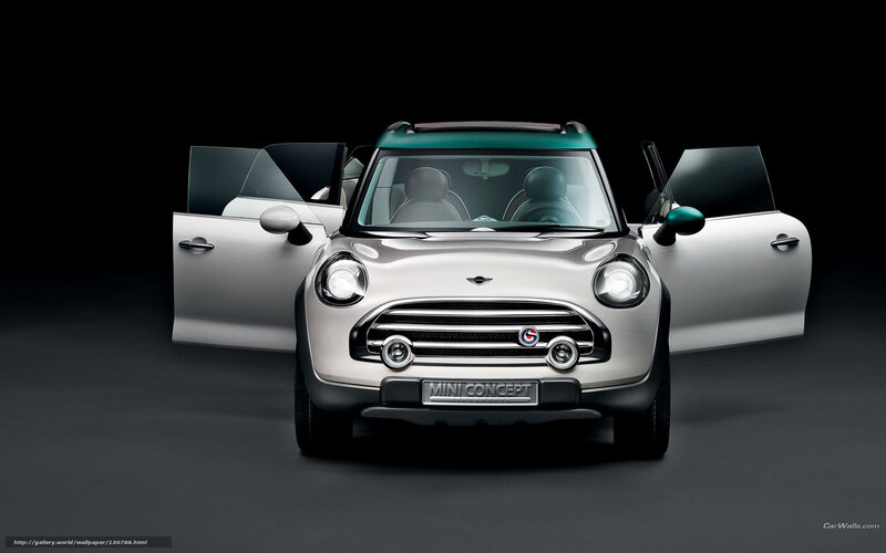 Silver Mini Concept Car — Dramatic, Photograph, Car Doors
