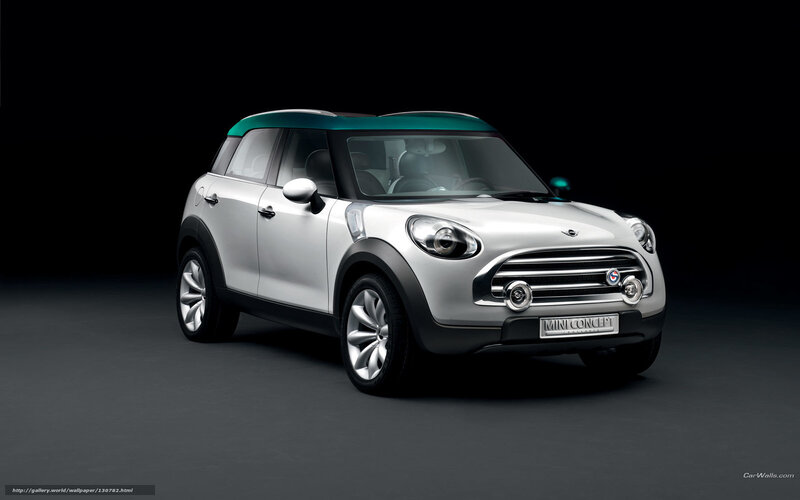 Silver Mini Concept Car — Dramatic, Photograph, Green Roof