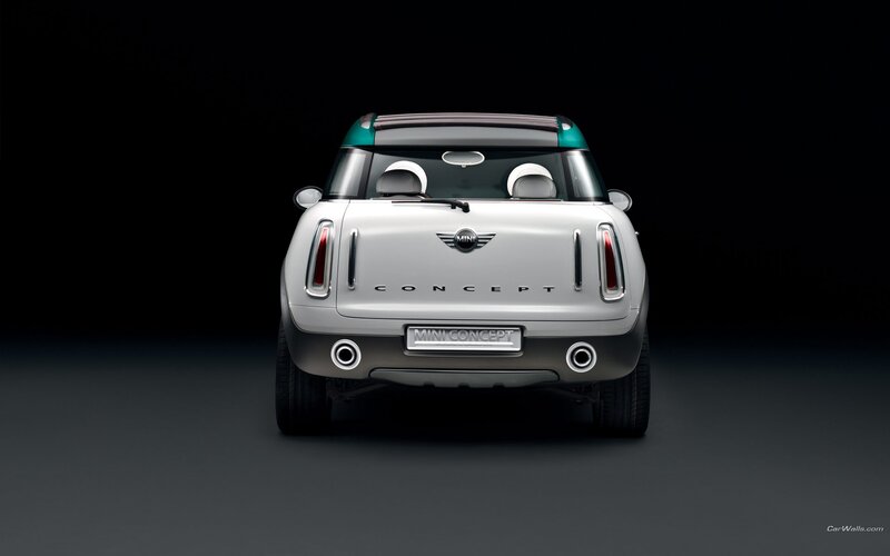 Silver Mini Concept Car — Dramatic, Photograph, Taillights, Exhaust