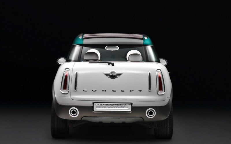 Silver Mini Concept Car — Dramatic, Photograph, Taillights