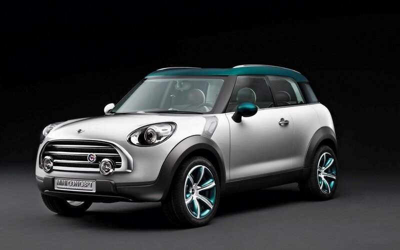 Silver Mini Concept Car — Dramatic, Photograph