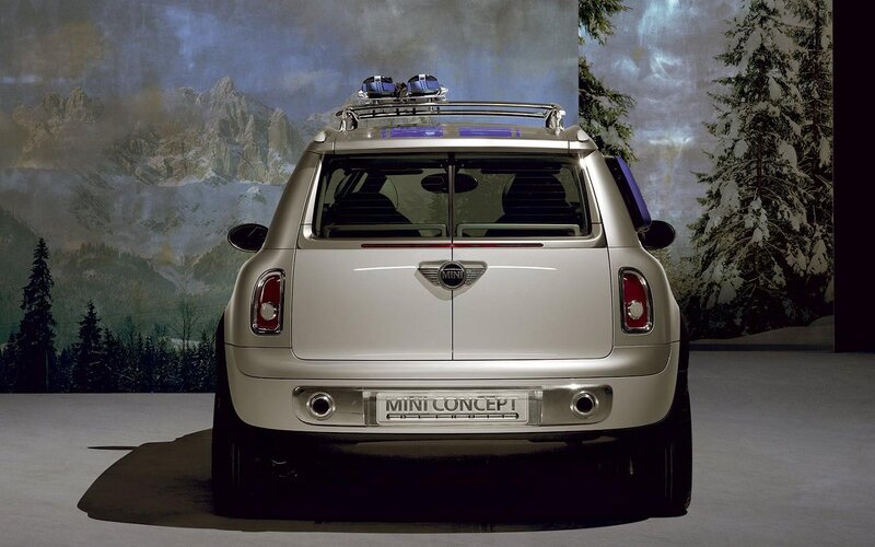 Silver Mini Concept Car — Dramatic, Winter, Photograph