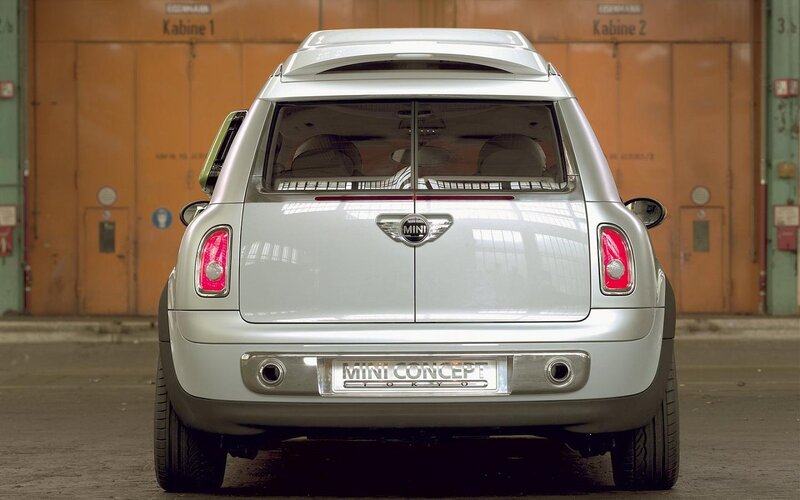 Silver Mini Concept Car — Industrial, Photograph, Back Window