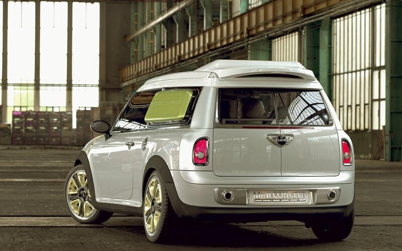 Silver Mini Concept Car — Industrial, Photograph, Factory