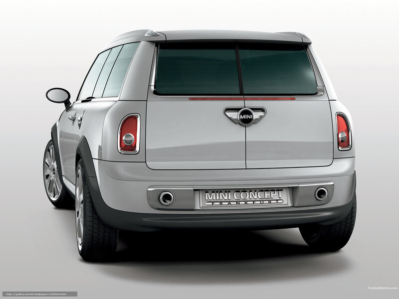 Silver Mini Concept Car — Neutral, 3d Render, Taillights