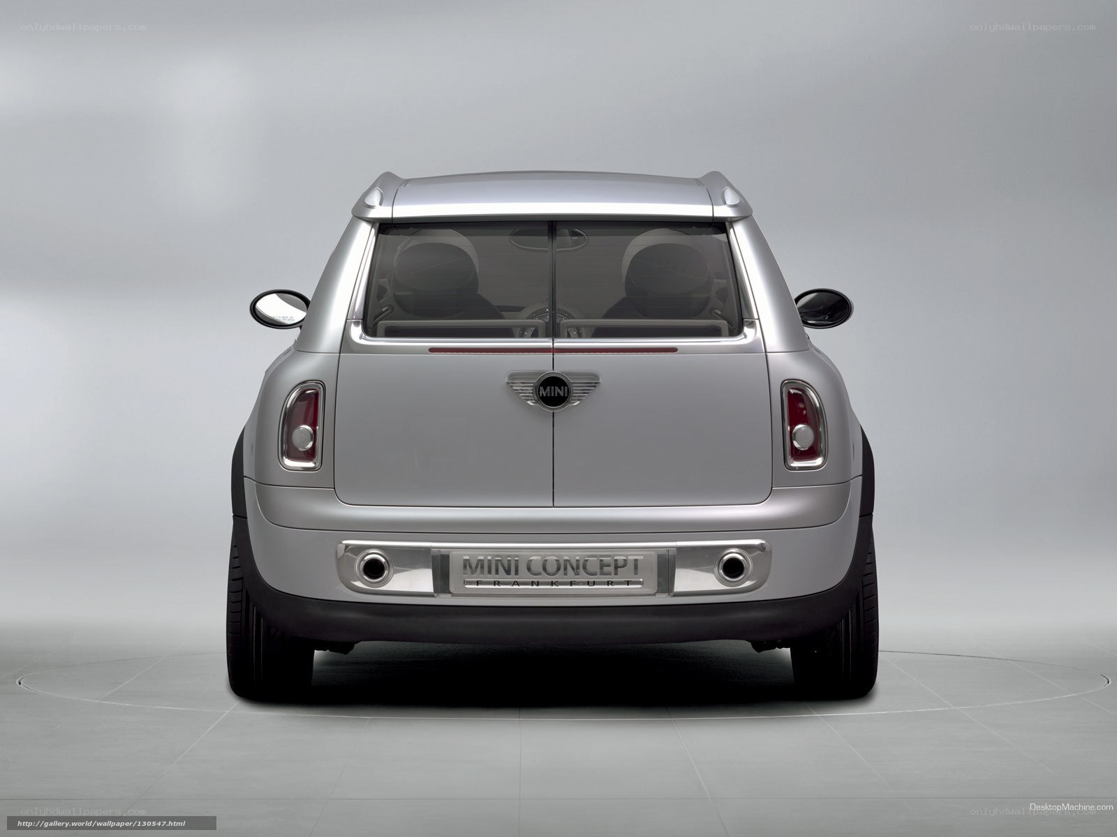 Silver MINI Concept car rear view