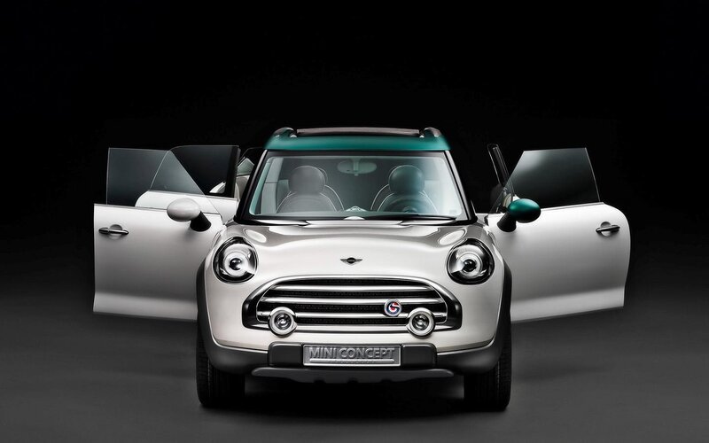 Silver Mini Concept Car — White
