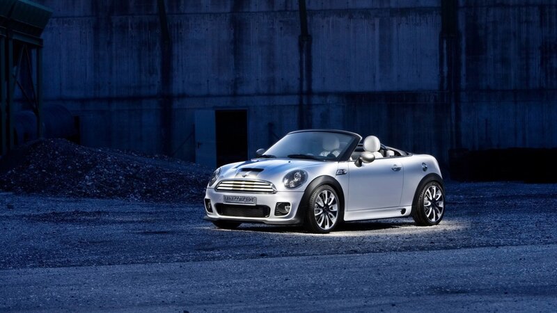 Silver Mini Convertible — Blue
