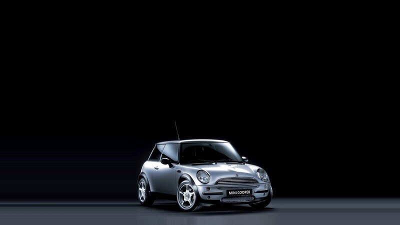 Silver Mini Cooper Car — Dramatic, Photograph