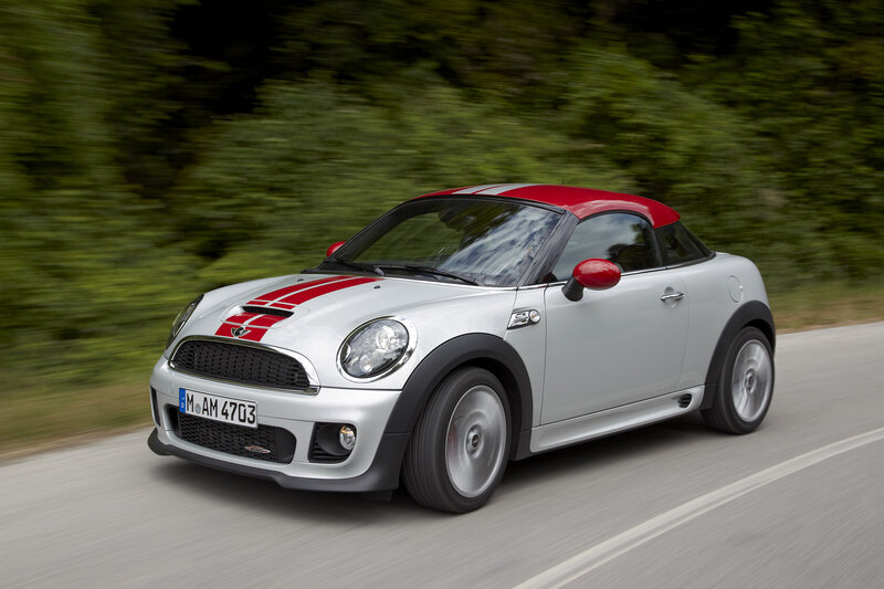 Silver Mini Cooper Car — Dynamic, Afternoon