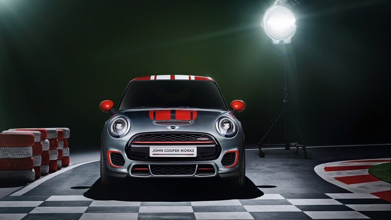 Silver Mini Cooper Car — Gray, Dramatic, Photograph