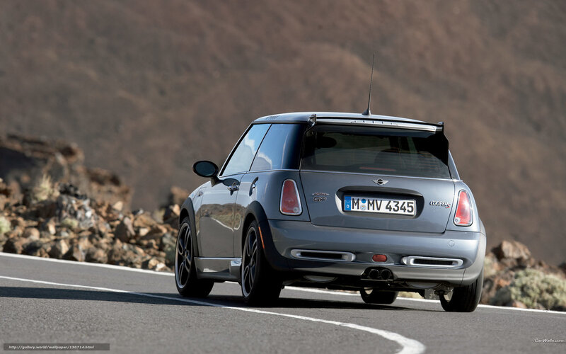Silver Mini Cooper Car — Gray