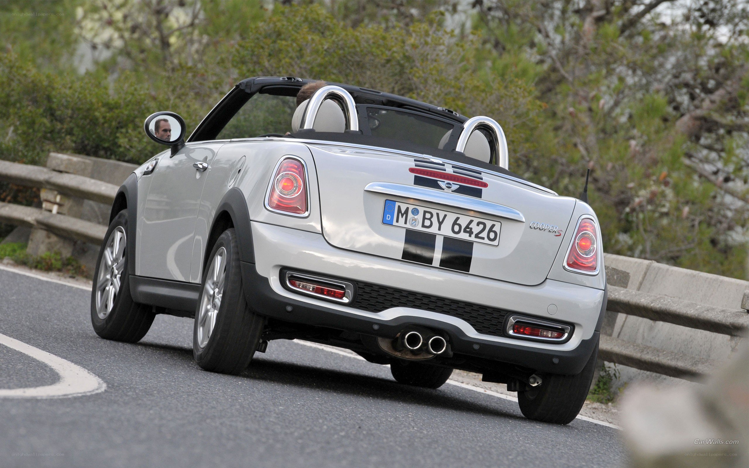 silver mini cooper convertible