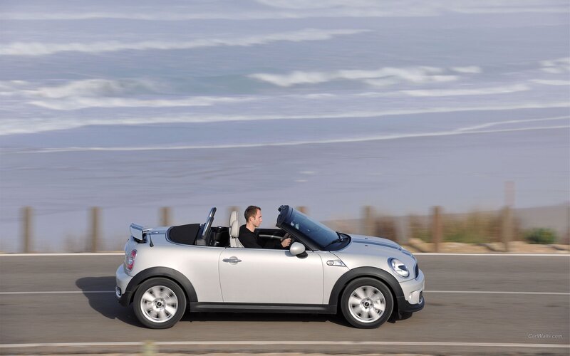 silver mini cooper convertible