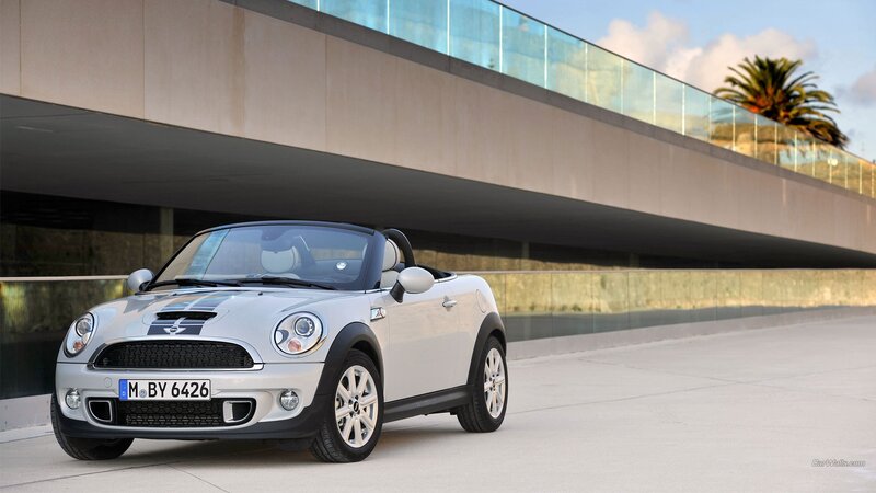 Silver Mini Cooper Convertible — Modern