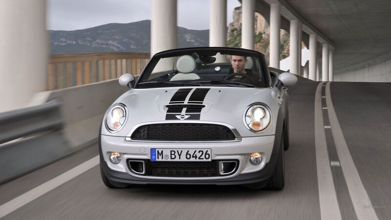 Silver Mini Cooper — Dynamic, Afternoon, Photograph, Car