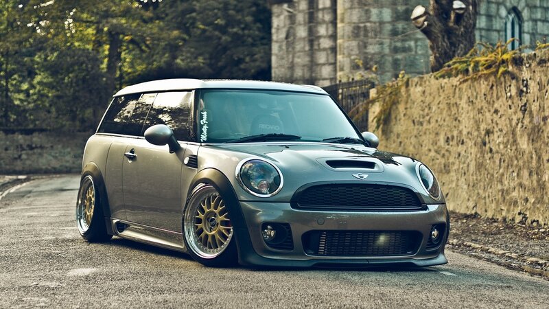 Silver Mini Cooper — Gray, Dramatic