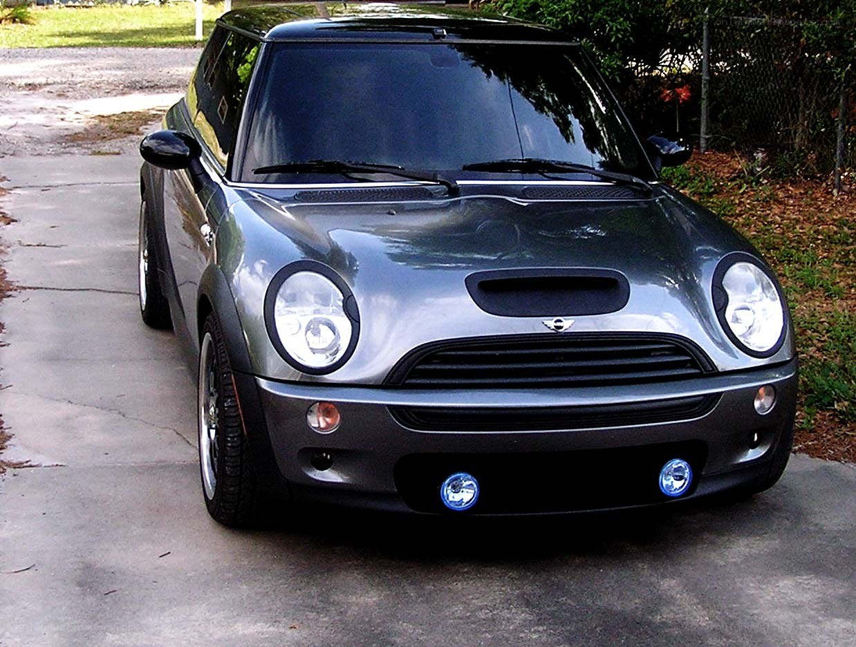 silver mini cooper parked