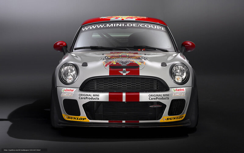 Silver Mini Cooper Race Car — Dramatic