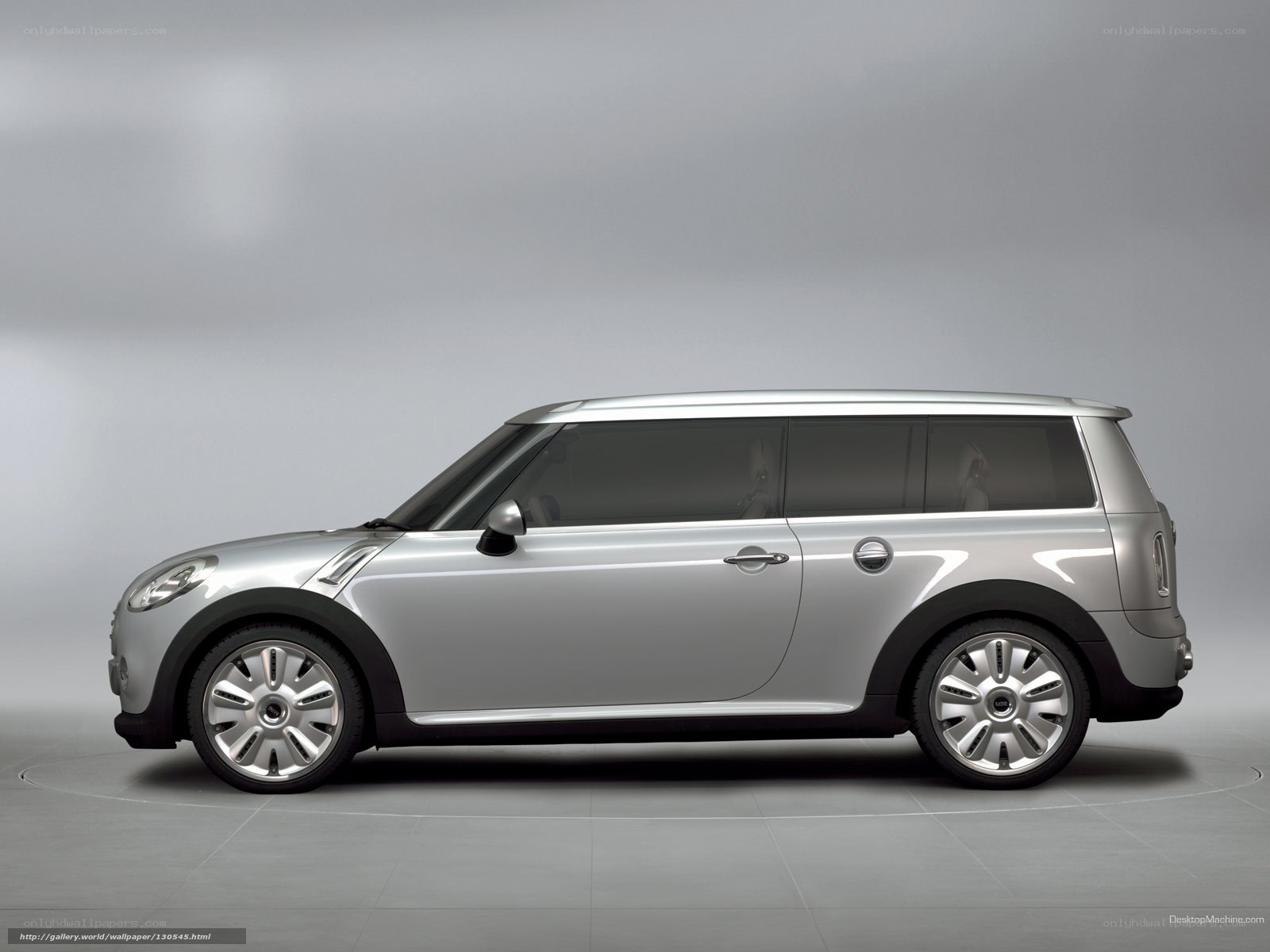 silver mini cooper station wagon