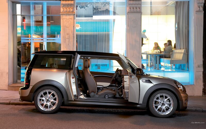 Silver MINI Countryman parked on street