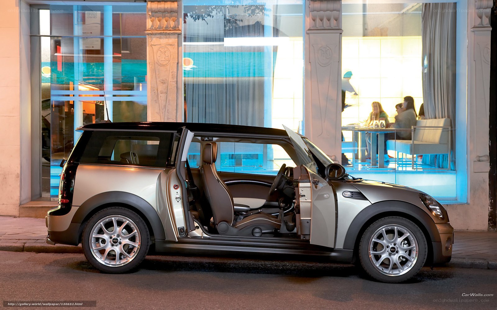 Silver MINI Countryman parked