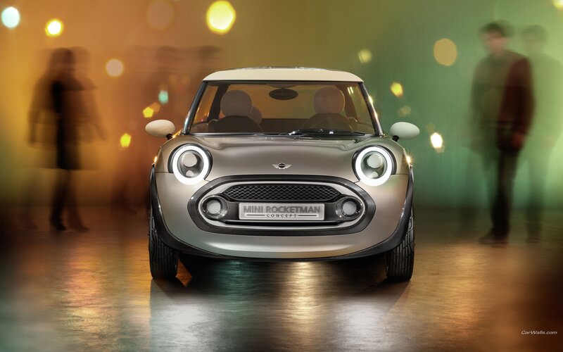 Silver Mini Rocketman Car — Dramatic, 3d Render