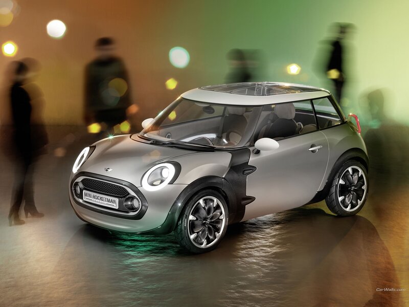 Silver Mini Rocketman Car — Dramatic