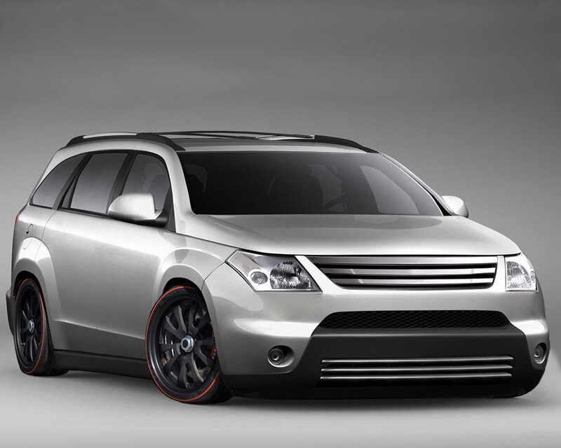 Silver Minivan — Neutral, 3d Render